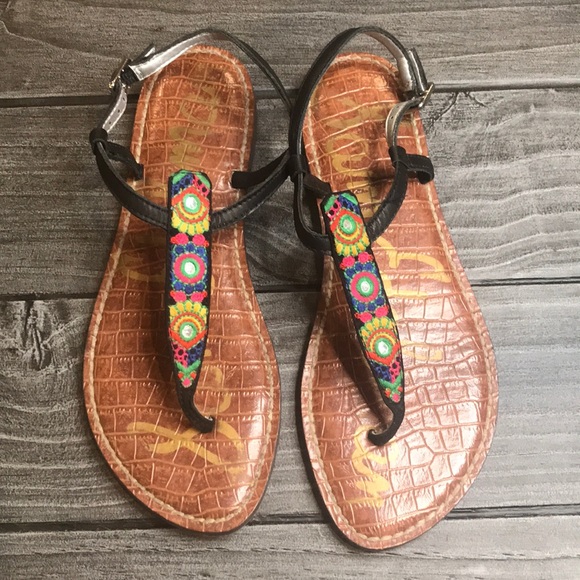 Sam Edelman Shoes - Thong Brocade Slingback Sandal Hand Crafted